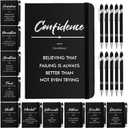 20 Pcs Thank You Gift Journal Including 10 A6 Black Leather Notebooks and 10 Ballpoint Pens Appreciation Gift for Coworker Medical Assistant Employee Teacher