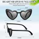 Sieral 50 Pairs Heart Shaped Sunglasses Vintage Heart Sunglass Bride Women's Sunglasses Retro Glasses for Wedding Party