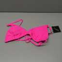 ZAFUL Women's Triangle Bikini Top String Push Up Padded Sexy Swimsuit Bathing Suits Top (Hot Pink, Medium)