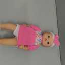 Baby's First Bathtime Baby Softina in Pink & Floral Jumper With Matching Headband and Feel So Real Skin - Safe for Children 1 Year & Up
