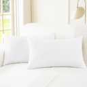 CaliTime Throw Pillow Covers Decorative 12 X 20 Inches Pack of 2 Cozy Chenille Cushion Cases for Couch Sofa Bed Living Room Home True White