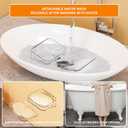 2 x SUOXING Adhesive Bar Soap Holder for Shower Wall,Clear Plastic Soap Savers for Bar Soap,Hanging Soap Rack and Soap Dish Tray for Bathroom with Command,Drill-Free,Pack of 2