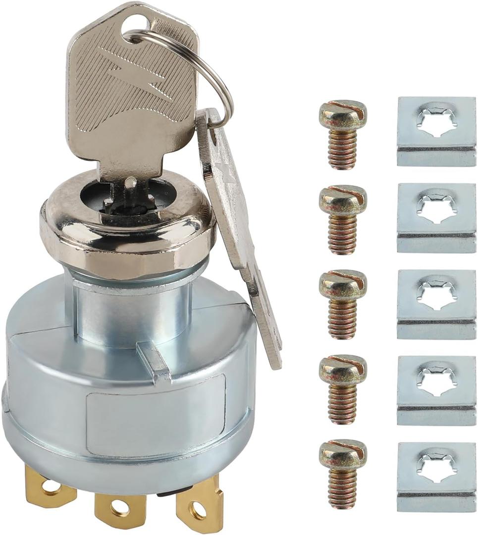 272041 Ignition Switch with Key Compatible with Hyster Forklift Compatible with Clark Compatible with Daewoo Compatible with Crown Compatible with Yale Compatible with CAT Forklift