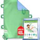Absorbent Positioning Bed Pad with Handles 34" X 52"- Washable, Waterproof Incontinence Bed Pads - Reusable Bed Mobility Under Pads to Aid Seniors, Disabled & Bedridden Patients - Fast-Drying (34x52 - 8 Handles)
