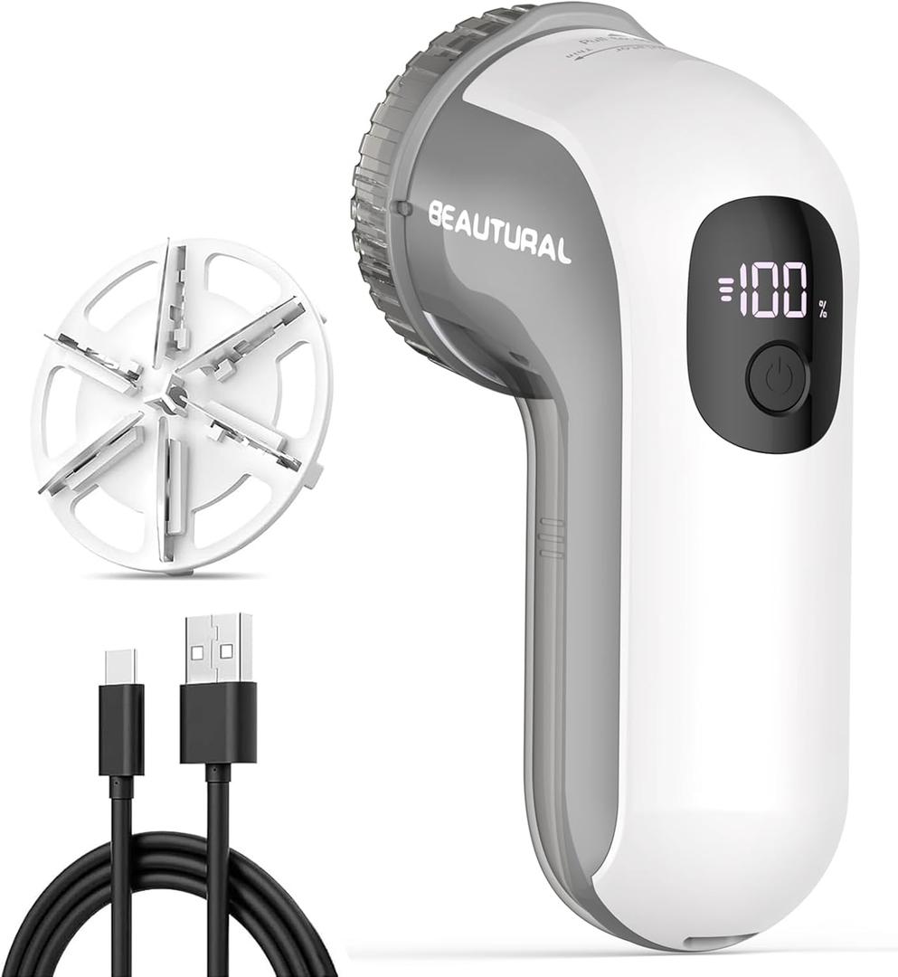 BEAUTURAL Fabric Shaver and Lint Remover, Portable Sweater Defuzzer