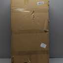 C-Shaped End Table, Solid Wood Rolling Side Table with Lockable Wheels, Couch Tables with Adjustable Desktop &Multi-functional Folding Tray, Small Side Table for Couch, Living Room, Bedroom Tall 30" (Walnut)