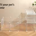 LURIVA Transparent Clear Small Animal Playpen, Guinea Pig Cages, Puppy Dog Playpen, Pet Playpen, Rabbit Bunny Indoor Fence Pen Enclosure, White Clear Plastic Playpen,12X12 Inch, 12Panels