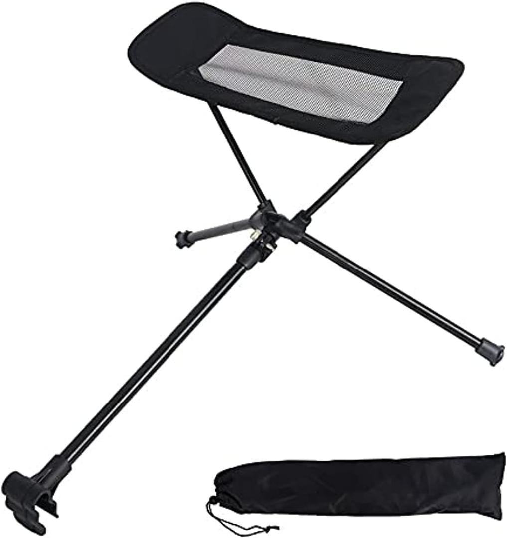 Universal Camping Chair Foot Rest Ottoman Folding Attachable Leg Rest Recliner Lazy Retractable Accessories for Retractable Stool Hammock Beach Chair