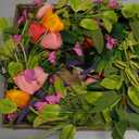 Qingbei Rina Spring Wreaths for Front Door, 22 Inch Door Wreath for Decorating with Colorful Tulip, Lavender and Eucalyptus, Indoor Outdoor Floral Wreath Party Farmhouse Wedding Home Decor