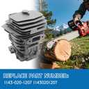 44mm Cylinder Piston Kit, Replacement Parts Compatible with Stihl MS251 MS 251 Chainsaw, Complete Assembly with Air Filter, Spark Plug, Fuel Line
