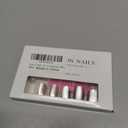 Press On Nails - Short Square Nude Glitter False Nails with Glossy Shiny Designs, Bling Acrylic, White Gel, Reusable Artificial Stick On Nails for Women, 24Pcs (style9)