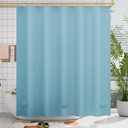 AmazerBath Teal Shower Curtain Plastic 72x72 Inches, Premium PEVA Shower Curtain with 3 Big Weighted Stones and 12 Rustproof Grommets