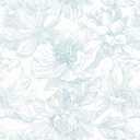 Dimoon 385.8"x17.3" Peel and Stick Wallpaper Floral Contact Paper Boho White Blue Vintage Wallpaper Removable Self Adhesive Modern Wall Paper for Bedroom Bathroom Cabinets Drawers Thicken Vinyl Roll