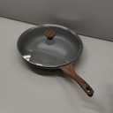 SENSARTE Nonstick Frying Pan Skillet with Lid, Omelet Pan with Cover, Healthy Cooking Chef's Pan, Kitchen Cooking Pan, Free of Intentionally Added PFOA/PFOS (12.5inch + Glass Lid) (Gray Granite)