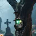 Halloween Light Up Witch Decorations - Solar Powered Outdoor Lights, Spooky & Scary Witch Props for Haunted House Party, Yard, Garden & Halloween Decor