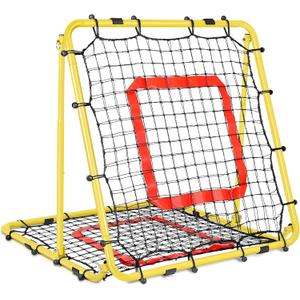 Baseball and Softball Rebounder Net,Baseball Rebounder,Volleyball Rebounder,Pitch Back Net,Multi-Sport Training Rebound Screen,with Pitching Target,Easy Adjustable Angles (33.5x33.5 IN)