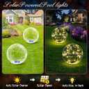 Floating Pool Lights, 15 Inch Warm White Solar Pool Light that Float, IP68 Waterproof Inflatable Light Up Pool Balls, Float or Hang Solar Floating Lights for Pool Pond Wedding Party Decor-4PCS