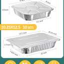 NEEBAKE 20 Set Disposable Aluminum Pans with Lids Assorted Sizes - 10 Large 10.25x12 Foil Pans Half Size & 10 Small 8x8 Tin Foil Baking Pans, Tin Trays Containers for Meal Prep, Food Cooking, Roasting