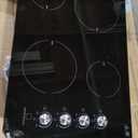 AMZCHEF 30 Inch Electric Cooktop, Built-in with 4 Burners Max 7000W with 30" Glass Ceramic Cook Top,Knob control, Hot Surface Indicator,220V - 240V Hard Wire, No Plug