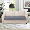 NAISI Couch Cushion Covers 1 Piece Velvet Stretch Loveseat Cover or 2 Seat Sofa Cover Soft Individual Couch Covers for Sectional Sofa(1 PC for 2-Seat Cushion or Loveseat,Dark Grey)
