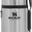 STANLEY Classic Food Jar and Spork 18 oz | Vacuum Insulated Food Container | Wide Mouth Screw On Lid | Packable for Travel | Stainless Steel with Leakproof Lid | BPA-Free | Stainless Steel