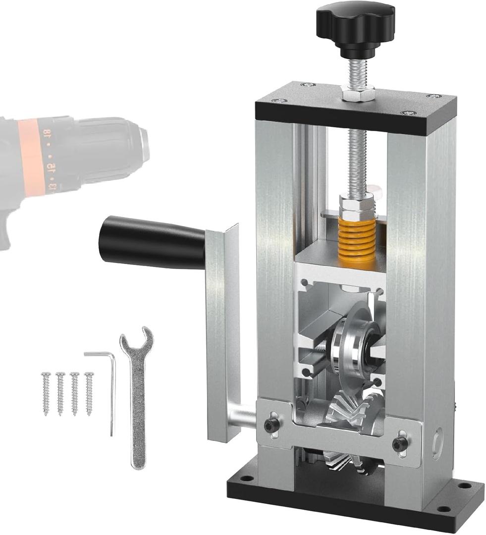 Manual or Drill Powered Wire Stripper Machine, Wire Stripping Machine for 1-25mm Scrap Wire, with Hand Crank, Copper Wire Stripper for Scrap Copper Recycling