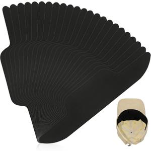 50Pcs Hat Sweat Liner for Baseball Cap, Disposable Absorbing Sweat Band Pad, Hat Sweat Protector Prevents Stains for Men or Women Outdoor Sports or Work, Black