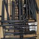 Tajsoon Laundry Cart with Hanging Rack, Metal Laundry Basket with Wheels, Laundry Hamper with Storage Basket and Shelf, Rolling Laundry Cart with Wheels, White