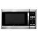 Emerson MW1338SB, 1.3 CU. FT. 1000 Watt, Touch Control, Stainless Steel Front, Black Cabinet Microwave Oven Black With Grey
