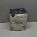 PlushDeluxe Premium Bamboo Mattress Protector  King Size, Waterproof, & Ultra Soft Breathable Noiseless Washable Bed Mattress Cover for Comfort & Protection - White