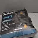 Garden Hose 100FT Non-Expanding, Lightweight Hose With 10-Function Nozzle, Leak-Proof No-Knot, Easy to Carry, Wear-Resistant, Sturdy 3/4GHT Flexible Water Hose for Outdoor (Black with Nozzle)