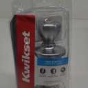 Kwikset Tylo Interior Privacy Door Knob with Lock, Door Handle For Bathroom and Bedroom, Satin Chrome Keyless Turn Lock Doorknob, 1 Count (Pack of 1)