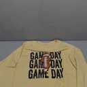 Game Day Sweatshirt Women Football Graphic Long Sleeve Shirt Football Season Pullover Tops (Large,Yellow)