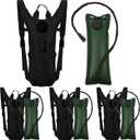 Liliful Pack of 4 Hydration Pack Backpack with 3 Liter Water Bladder Tactical Hiking Water Backpack with Hydration Bladder Military Daypack for Hiking Cycling Climbing