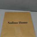 Solino Home White Linen Curtain 45 Inch, Light Filtering Rod Pocket Curtain 52 x 45 Inch, 100% Pure Linen European Flax Window Treatment for Living Room, Bedroom