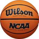 WILSON NCAA Evo NXT Official Indoor Game Basketballs - Sizes 6 and 7 (Black/Orange)