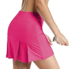 Ultrafun Women's Active Tennis Golf Skort Pleated Athletic Sports Running Skirt with Pockets and Shorts XL