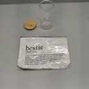 Tioncy 2 Pcs Bestie Birthday Gifts for Women BFF Friendship Gift Set Makeup Bag 17 oz Bestie Glass Cup with Lid and Straw for Women Sister