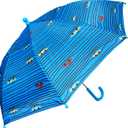 The Weather Station Children's Rain Umbrella, Manual Metal Folding Stick Umbrella, Windproof, Lightweight, Full Coverage Arc (Car Print)