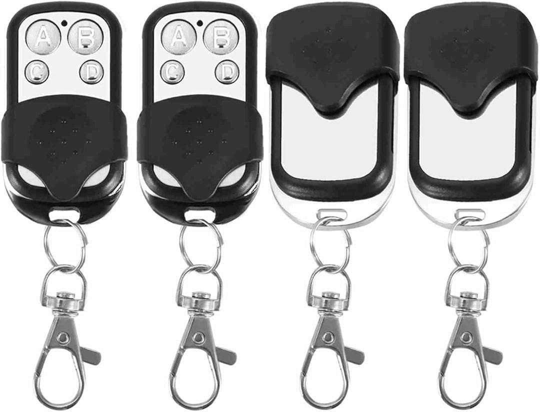 EVGATSAUTO Remote Control Key Fob, 4pcs Universal Cloning Remote Control Garage Door Opener Key Fob for Car Garage Door Gate 433mhz