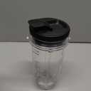 Blender Cups Replacement Parts For ninja,2-Pack 24oz Blender Cups with Sip & Seal Lids,7 fins Blender Replacement blade Compatible with Ninja BN401 BN751 BN801 BL480-30 BL642-30 BL682 BL687 NN102