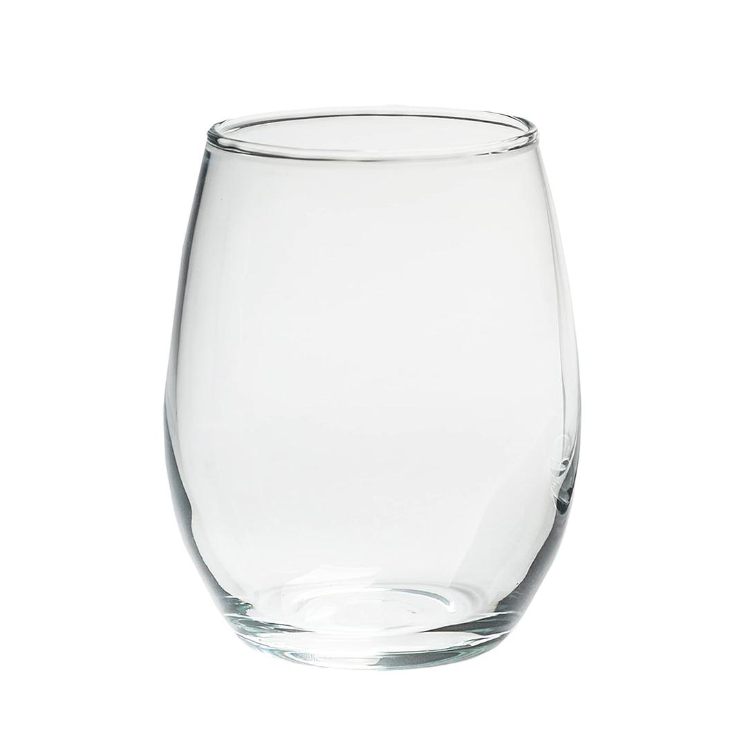 Stemless Glass 15 oz. (Set of 12)| Kitchen Drinking Glass or DIY Party Favor