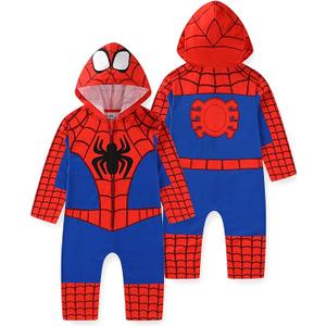 Marvel SpiderMan Boys Cosplay Hooded Coverall for Toddler, Size 5T