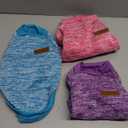 3 Pack Dog Sweaters for Small Dogs Girl Boy Winter Fleece Clothes Warm Soft Dog Sweatshirt Outfit for Dogs Cats Pet Apparel (Rose+Light Blue+Purple, Small)