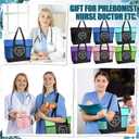 6 Pcs Phlebotomist Recognition Gifts Bulk Phlebotomist Technician Tote Bag Essentials Thank You Gifts for Nurse Week (Multicolor)