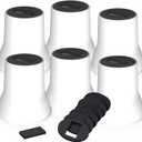 Bed Risers 6 Inch, 6 Pack Heavy Duty Bed Furniture Risers, Lift Up to 2200lbs Round Couch Risers for Sofas, Couches, TV Stands and Chairs (White)
