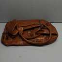 weiatas Faux Leather Travel Duffel Bag for Women Men, Large Weekender Overnight Bag with Shoes Compartment, Waterproof Carry On Bag Travel Tote Bag Gym Bag with Luggage Strap (Brown)