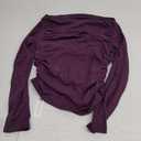 Darong Women's Casual Long Sleeve Boat Neck Off Shoulder Slim Fit Crop Top Going Out Blouses Y2K Tight Shirts Large