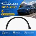 Front Left Driver Side Fender Wheel Arch Molding Trim Compatible with Tesla Model X 2016-2021 Replace 103528800H 1035288-00-H Fender Molding Trim
