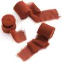 Ling's Moment Chiffon Silk Ribbon,6.7Yd Navy Blue Craft Fabric Ribbon Colors Rolls for Gift Wrapping Wedding Floral Bouquets Party Decoration,Handmade Frayed Ribbons for Baby Shower Holiday Decor